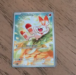 Pokemon Scorbunny Rare Holo Fire Card 225/217 Basic Nintendo ASC English 2026 - Image 1