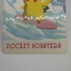 1998 Pokemon Bandai - Pocket Monsters - Fancy Graffiti #01 Surfing Pikachu - Image 3