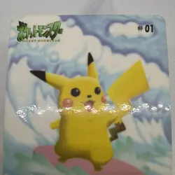 1998 Pokemon Bandai - Pocket Monsters - Fancy Graffiti #01 Surfing Pikachu - Image 4