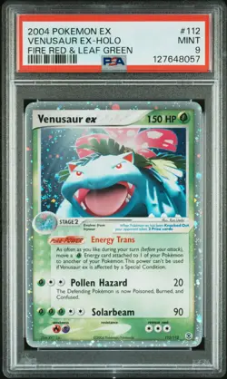 2004 POKEMON EX FIRE RED & LEAF GREEN #112 VENUSAUR EX-HOLO PSA 9 - Image 1