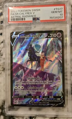Pokemon Astral Radiance Shadow Rider Calyrex V TG17 Ultra Rare PSA 10 - Image 1