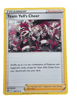 New: 2022 Pokemon TCG Team Yell's Cheer 149 Brilliant Stars Regular Uncommon - Image 1