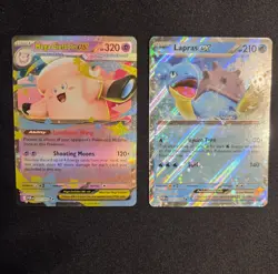 Mega Clefable Ex 031/088 & Lapras EX 022/088 Perfect Order Lot of 2 Pokemon TCG - Image 1