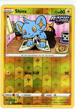 Pokemon TCG Shinx 039/159 Crown Zenith Reverse Holo - Image 1
