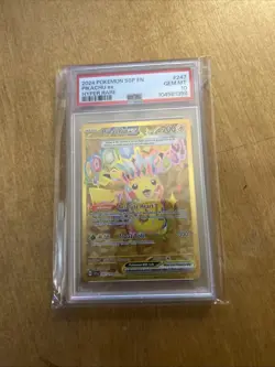 Pokemon TCG Pikachu EX Surging Sparks Holo Hyper Rare Gold 247/191 PSA 10 - Image 3