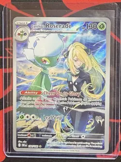 Pokemon TCG Cynthia's Roserade 184/182 SV10 Destined Rivals IR NM - Image 1