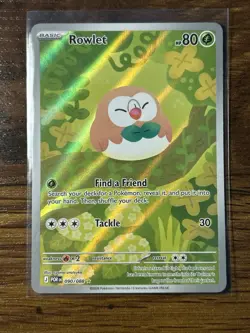 Rowlet 090/088 Illustration Rare Full Art Pokemon TCG Perfect Order NM/M Holo - Image 1
