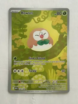 Rowlet 090/088 Illustration Rare Full Art Pokemon TCG Perfect Order NM/M Holo - Image 2