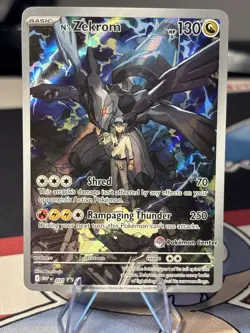 N's Zekrom 031 Pokemon Center Stamped Promo Ascended Heroes Holo Illustration - Image 1