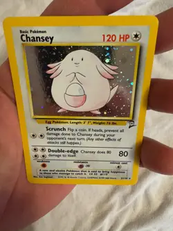 2000 Pokemon - Chansey Holo Rare Unlimited - Base Set 2 - 3/130 - WOTC SWIRL! - Image 5