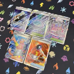 Pokemon TCG Full Art Trainer Tool Supporter Stadium Item Lot 5x NM English - Image 3