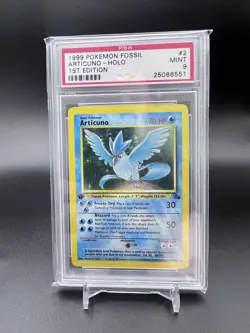Pokemon TCG - 1st Edition - Fossil - Articuno 2/62 - Holo - 1999 - PSA 9 Mint - Image 1