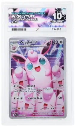 Pokemon TCG Phantasmal Flames Wigglytuff 105/094 Illustration Rare ACE Mint 10 - Image 3