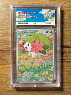 Pokemon TCG Destined Rivals - Shaymin 185/182 Illustration - ACE Graded 10 - Image 1