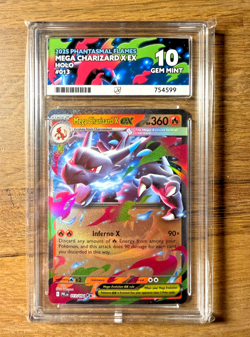 Pokemon TCG Phantasmal Flames Mega Charizard X ex 013/094 Holo ACE Gem Mint 10 - Image 1