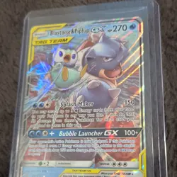 Pokemon Blastoise & Piplup GX 38/236 Sm-Cosmic Eclipse Holo Ultra Rare 270 HP - Image 1