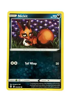 New: 2021 Pokemon TCG Nickit Evolving Skies 104 Regular Common - Image 1