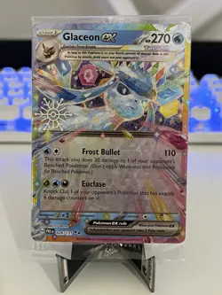 Pokemon Glaceon EX 026/131 Prismatic Evolutions Holiday Calendar Stamp Sealed - Image 1