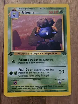 Gloom 1st Edition Uncommon Near Mint 37/64 Jungle Set 1999 Pokemon TCG WOTC - Image 2
