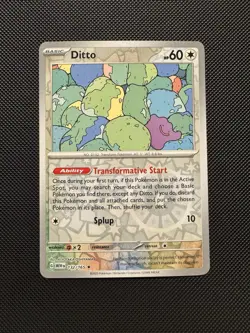 Pokemon TCG Ditto 132/165 Sv: Scarlet & Violet 151 Reverse Holofoil Near Mint - Image 1