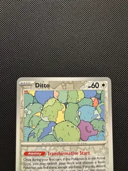 Pokemon TCG Ditto 132/165 Sv: Scarlet & Violet 151 Reverse Holofoil Near Mint - Image 3