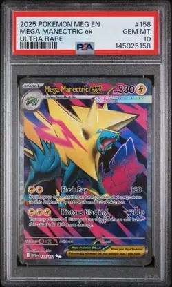MEGA MANECTRIC EX #158 PSA 10 2025 POKEMON MEG EN-MEGA EVOLUTION ULTRA RARE - Image 1