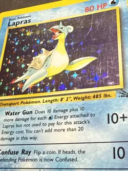 Lapras First Edition Holo Pokemon 10/62 Fossil LP - Image 4
