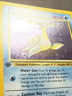 Lapras First Edition Holo Pokemon 10/62 Fossil LP - Image 5