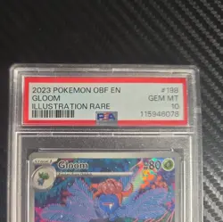 2023 POKEMON OBF EN-OBSIDIAN FLAMES ILLUSTRATION RARE #198 GLOOM PSA 10 - Image 2