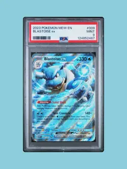 2023 POKEMON MEW EN-151 #009 BLASTOISE EX PSA 9 - Image 1