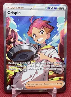 Pokemon TCG Crispin 164/142 SV07: Stellar Crown Trainer Full Art Ultra Rare NM - Image 1