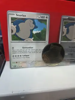 = SNORLAX = PERFECT ORDER , REVERSE HOLO, REGULAR + SNORLAX POKEMON COIN - Image 2