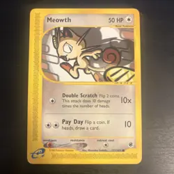 Meowth 121/165 Expedition Base Set Regular Pokemon TCG 2002 - LP - Image 1
