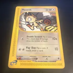 Meowth 121/165 Expedition Base Set Regular Pokemon TCG 2002 - LP - Image 2