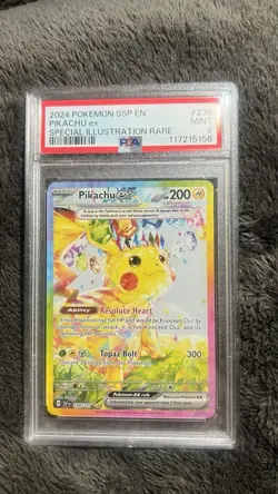 Pokemon Pikachu ex 238/191 Surging Sparks Special Illustration Holo PSA 9 - Image 1