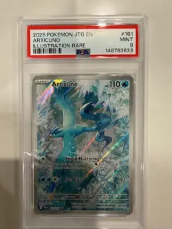 2025 POKEMON JTG EN-JOURNEY TOGETHER ILLUSTRATION RARE #161 ARTICUNO PSA 9 - Image 1