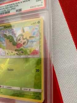 PSA Pokemon 2019 SUN & MOON DEERLING-REV.FOIL , COSMIC ECLIPSE #15 - Image 4