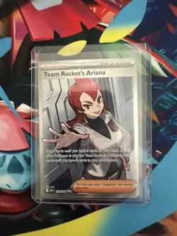 Pokemon TCG Card Team Rocket's Ariana DRI Ultra Rare 224/182 NM - Image 1