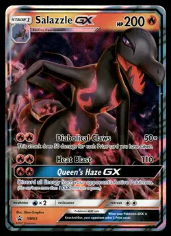 Pokemon Cards Salazzle GX - SM63 Sun & Moon Promo Holo Promo NM - Image 1