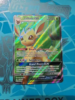 Leafeon GX 139/156 Ultra Rare Full Art Holo SM Ultra Prism Pokemon Card NM - Image 1