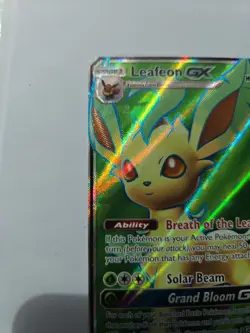 Leafeon GX 139/156 Ultra Rare Full Art Holo SM Ultra Prism Pokemon Card NM - Image 2