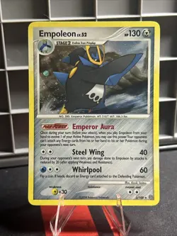 Empoleon 2/100 Stormfront Pokemon TCG Holo Rare Card SWIRL - Image 1