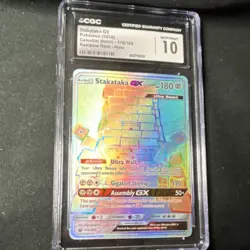 Stakataka GX Celestial Storm Rainbow Rare Holo CGC 10 Pokemon Card 2018 176/168 - Image 2