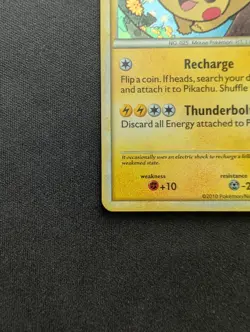 NM Pokemon Pikachu Holo Card HGSS03 Black Star Promo 2010 - Image 4