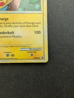 NM Pokemon Pikachu Holo Card HGSS03 Black Star Promo 2010 - Image 5