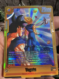 Vegeta FB09-093 Alternate Art Dual Evolution Dragon Ball Card English Fusion - Image 1