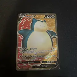 Snorlax V 197/202 Sword & Shield NM Ultra Rare Full Art Pokemon Card - Image 1