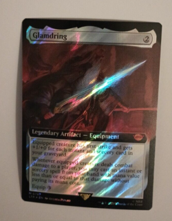 Glamdring Extended Art Surge Foil NM/M Lord of the Rings Magic the Gathering MTG - Image 1