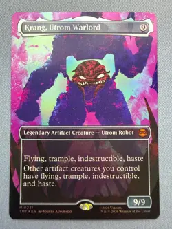 Krang, Utrom Warlord (Borderless Foil) *FOIL* NM - MTG TMNT TMT #221 - Image 1
