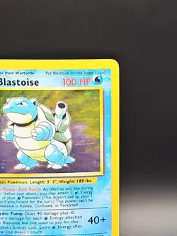 Blastoise 2/102 Base Set Holo Rare 100 HP Pokemon TCG Card Vintage WOTC MP - Image 5